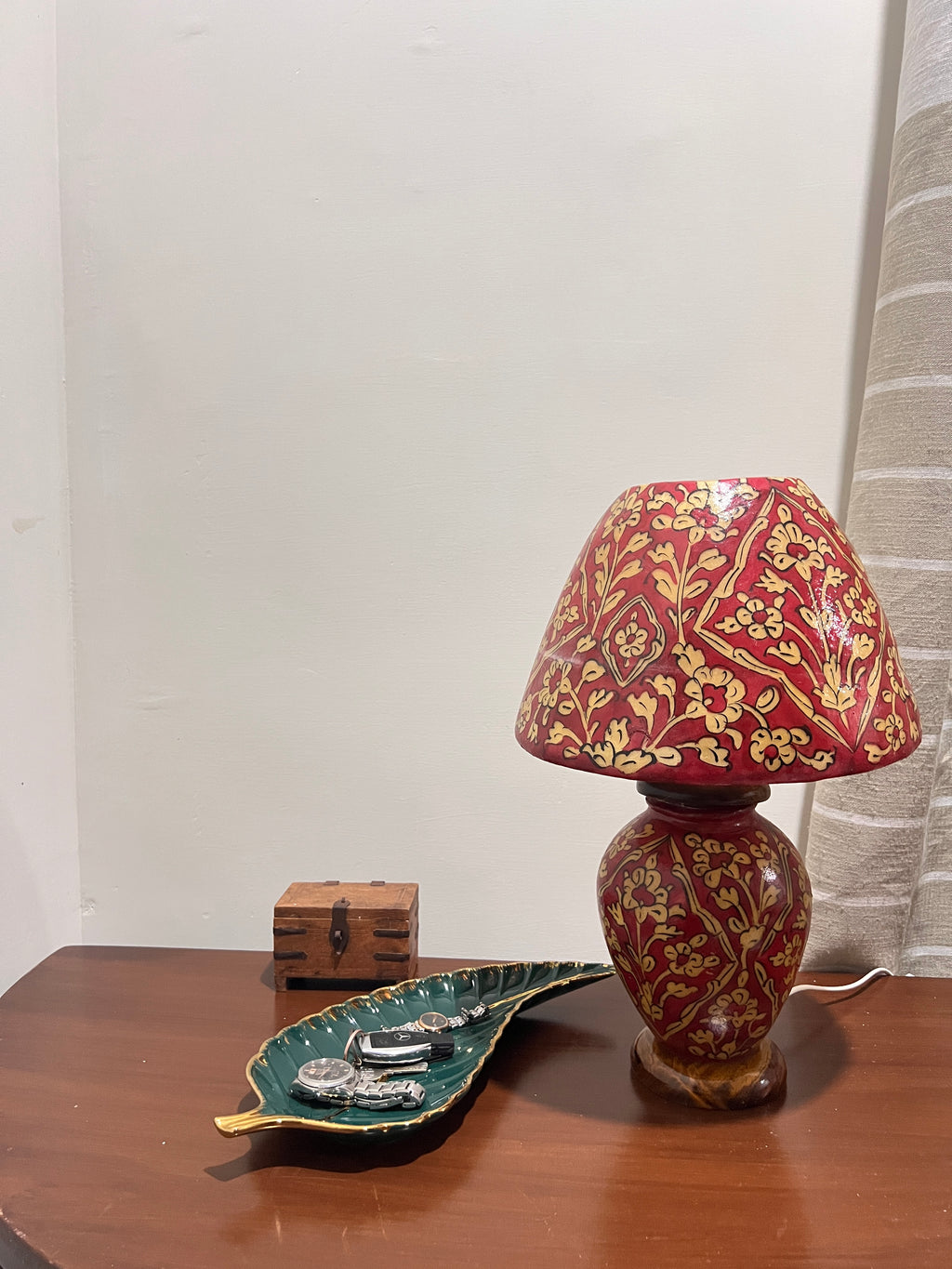 Desert Bloom - Handcrafted Camel Skin Table Lamp - 24-inch