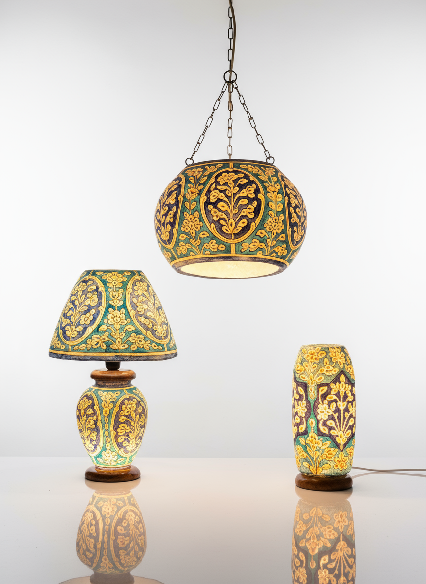 Camel skin lamp set - studio